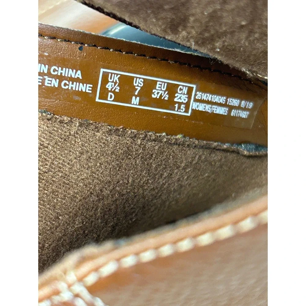 Clarks Collection Tan Leather Ankle Boots Ultimate Comfort Brown Booties Size 7